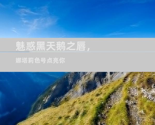 魅惑黑天鹅之唇，娜塔莉色号点亮你